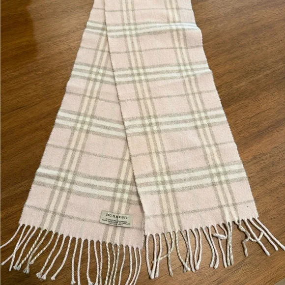 Burberry Pink Plaid Women's Scarf - Picture 1 of 5